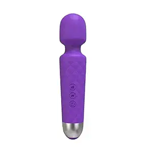 Fitmove Personal Massager | Body Wand Massager | Rechargeable Waterproof Mini Massager Machine for Women & Men Flexible Neck, Portable, Quite & Powerful Motor (Purple)
