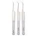 Noir Volume Lashes Volume Tweezers Set Volume Tweezers Set Professional Eyelash Extensions Tweezers Tool with Case Stainless Steel Curved Precision Tip XD Russian Lash Picking Up & Fanning
