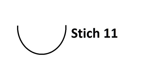 Kirschen Zierschnitzeisen gebogen, 1mm, Stich 11 - 3