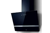 Campana decorativa de pared de diseño - Ancho 60 cm - Caudal de aire 464 a 613 m3/h - 3 velocidades con Booster - Nivel sonoro 60/67 dB - Iluminación LED - Filtro de grasa de metal - Extracción o filtración - Color negro