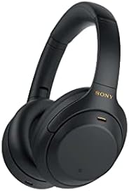 Sony WH-1000XM4 Industry Leading Wireless Noise Cancellation Bluetooth Over Ear Headphones with Mic for Phone