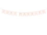  DaLoKu Just Married Hochzeit Wedding Girlande Banner Dekoration, Farbe: rosa 15x155cm
