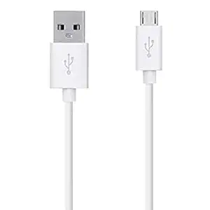 STACKCART Ultra Fast USB Cable for Realme 5 Certified Power Charging Cable|2.4 Amp Charging Speed|Sync Micro USB Cable for All Android Smartphone .(2.4 Amp|1m|White)