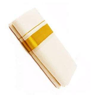 Kerala Kasavu Mundu Golden Border Dhoti 