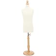 BusoTh Versatile Male Dress Form Mannequin with Stand, Elegant Model , Male Mannequin with Wooden Tripod Stand, Clothing Manikin, Adjustable Height Torso Body for Shop Display and Sewing