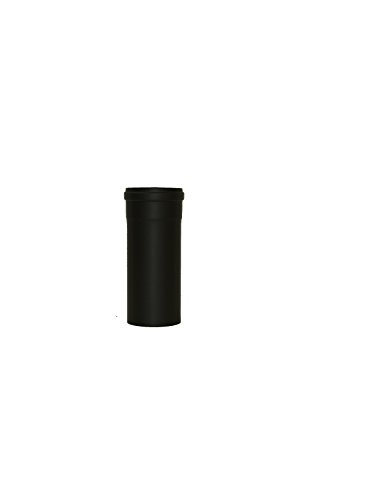 Pelletrohr Ofenrohr Pellet Rauchrohr Kaminrohr Ø 80mm grau schwarz (250 mm, schwarz)