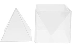 Globalflashdeal Moule en Silicone Super Pyramide Bijoux Artisanaux en RéSine Moule en Cristal avec Cadre en Plastique Bijoux Artisanat Moules en RéSine