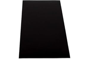 GME ZOUXO Pannello in plastica ABS, 1000 x 490 mm, nero, 2 mm, pellicola protettiva su un lato, ottima qualità