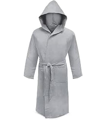 Accappatoio Adulto In Microfibra Con Cappuccio E Borsa - Unisex, Leggero, Asciugatura Rapida, Vari Colori - Foto 13