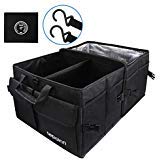 Tepoinn Organizadores para Coche con Compartimento Refrigerado Paño Oxford de alta calidad 3 compartimentos grandes 12 bolsillos Plegable Organizador de Almacenamiento de Coche