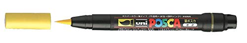 UNI-BALL POSCA PCF-350 BRUSH TIPPED MARKER PENS - PACK of 10 = ALL 10 COLOURS