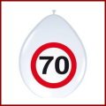 70. Geburtstag Luftballon mit Verkehrsschild 70 Ballons zum 70.Jubiläum Deko Ballons mit Jahreszahl 70 Latexballon mit Zahl 70 zur Dekoration zum 70. Geburtstag Party oder andere Anlässe 8 Stück