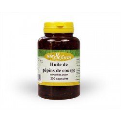 Nat & form Huile PÉpins Courge 200 Capsules - Nat Et Form - Atlantic Nature