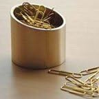 Brushed Brass Paperclip Pot .. with FREE UK delivery