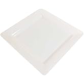 Plastik Kare Tabak Beyaz 22 cm - 10 Adet