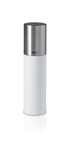 Pfeffer- Oder Salzmühle Goliath Midi Weiss, Ceramic Mahlwerk Ceracut®, Edelstahl/Birkenholz Weiß Lackiert, D: 5 Cm, H: 20 Cm