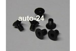 UNBEKANNT 6 Stück Lenkradschrauben M6 Senkkopf, Lenkrad Schrauben, Raid HP, Dino, schwarz