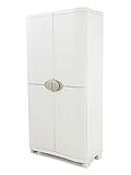 Soporta hasta 20kg por balda Plastiken Armario SPACE SAVER ESCOBERO 90cm color BEIG (90cm de ancho x 45cm de hondo x 184cm de alto)