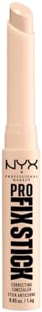NYX Professional Makeup Correttore in Stick, Attenua, Corregge e Illumina, Tenuta fino a 12h, Arricchito con Acido Ialuronico, Pro Fix Stick, Tonalità: Fair, 1,6 g