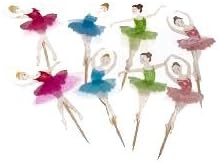 Ballerina Cupcake Toppers, Ballet, Dancers, Tulle- Quality (Set of 24 Ballerinas) by A Charming Galore