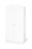 Pinolino Kleiderschrank Jil, moderner, 2-türiger Kleiderschrank, weiß, Maße 90 x 53 x 190 cm (Art.-Nr. 14 00 90)