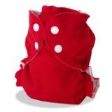 AppleCheeks Washable Nappy Cover and Organic Cotton/Bamboo Insert 2 Piece Bundle - Cherry Tomato Size 1 (7-20lbs approx)