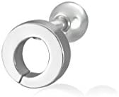 Stainless Steel Alphabet Initial/Letter O Tragus/ Cartilage Barbell Stud Earring