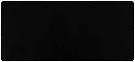 Woodlandu Extended Gaming Mouse Pad Stitched Edges Speed Silky Smooth Surface Non-Slip Rubber Base Mats 400x900x3mm Black Edges