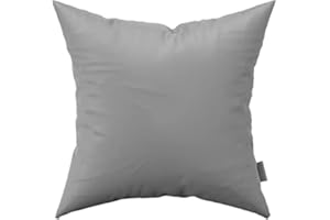 Essentials2publik premium 45x45cm waterproof garden filled cushion- Outdoor Seating patio Furniture- Standard Square made of breathable fabric throw pillow covers pad filled (Grey)