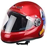 ASR Junior Super Kids 3 to 6 Years Kids Boys and Girls Helmet for Bike and Cycle (Red Size XS)