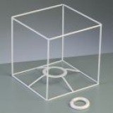 Lampenschirm-Gestell, Quadrat, 15 cm / 15x15 cm, weiss