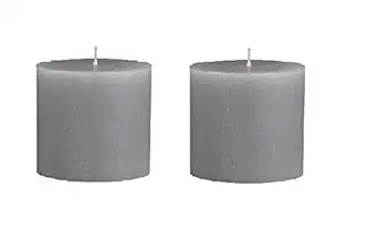 Tumphu Panda Scented Small Pillar Candles/ Votive Candles for Ritual/Diwali/Christmas/Prayer/Aroma/Bathtub or Any Candle Light Occasion (Grey, 2x2 inch)