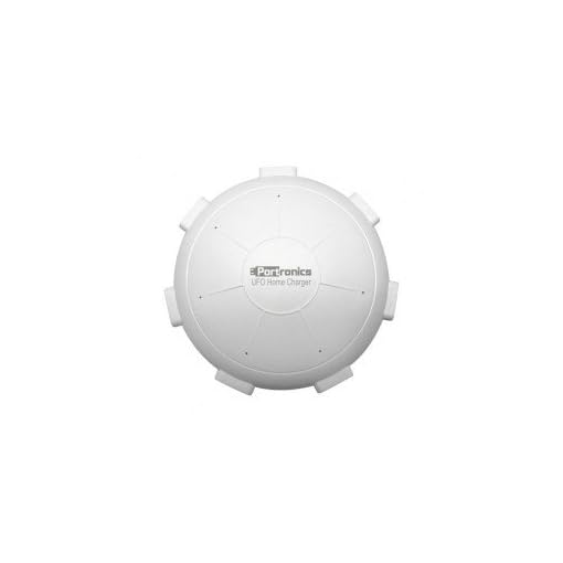 Portronics POR 343 UFO USB Home Charger 6 Ports 8A Charging Station for Smartphones and Tablets - White