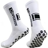 Tapedesing The Original Grip Socks Profesyonel Futbol Basketbol Kaydırmaz Taban Sporcu Halı Saha &Ccedil;orap Unisex Beyaz Diz Altı