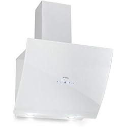 Klarstein Annabelle 60 - hotte aspirante, hotte murale, Tête libre, extraction/circulation d'air, extraction 650 m³/h, 230W, Éclairage LED, Blanc