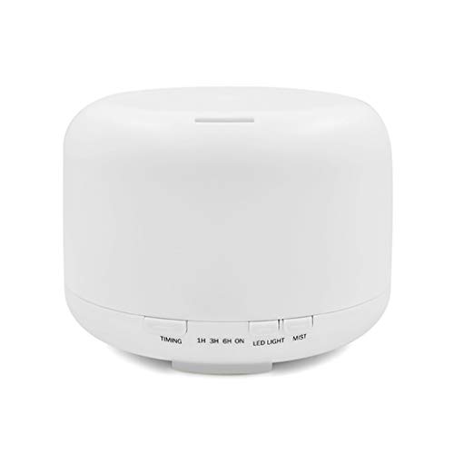 Preisvergleich Produktbild Premium ätherisches Öl Diffusor, Ultraschall Aromatherapie Duftöl Verdampfer Luftbefeuchter, Reinigt die Luft, Timer und Auto-Off, 7 LED-Lichtfarben, Weiß