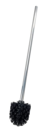 WENKO 18749100 WC-Bürste extra lang mit Edelstahlstiel Matt - Ersatzbürste, Edelstahl rostfrei, 8.5 x 60 x 8.5 cm, Silber matt