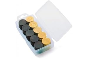 CAVERNEDESJOUETS Boite 40 pions Dames en Bois (20 Noirs, 20 naturels) - Accessoires, Pieces - Jeu de Societe Traditionnel + 1 Carte Offerte