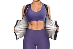 Bingrong Sauna Donna Canottiera Dimagrante Contenitiva Modellante Panciera Body Shaper Snellente Sudare Fascia Addominale Sportiva Gilet Fitness