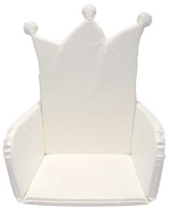 ISI Mini High chair cushion crown white