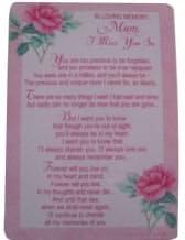 Mum Graveside Memory Card. In Loving Memory Mum I Miss you So. Mum Mother's Day Graveside Memory Card