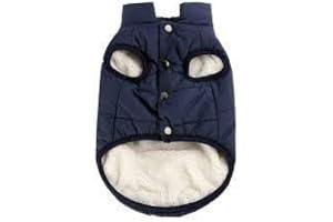 Bhumi Enterprises Dog Coat Jackets Windproof Cozy Pet Dog Clothes Outfit Vest Suit Dog Cozy Jackets Red (14, Blue)