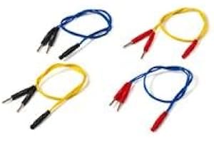 VWPEYY JEU 4 CABLES BIFURCATEURS (2 bleus / 2 jaunes) fiches 2mm