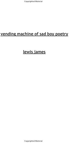 vending machine of sad boy poetry