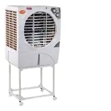 Shir Budheshwer_Desert Air Cooler- 75L; with Everlast Pump, Auto Fill, 4-Way Air Deflection and High Density Honeycomb pads; White & Teal ele voltas cooler