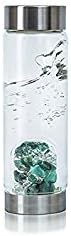 Vitality VitaJuwel Gemstone Water Bottle with Emerald and Clear Quartz by Zinzeudo