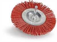 Nylon Bürstenaufsatz Scheibenbürste Drahtscheibenbürste für Bohrmaschinen Schaft ø 6 mm Rundbürste ø 100 mm – Art. KRT150112 - 3