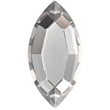 Genuine Swarovski Crystal Foiled Flat Back Gem Rhinestone - 2200 Navette Clear - 8 x 4 mm / Pack of 8 pcs