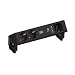 Produktbild Bachmann DESK 2 innen 2 AC Outlet (S) 0,2 m schwarz Steckdosenleiste – Steckdosenleiste (schwarz, Aluminium, 241,2 mm, 0,2 m)