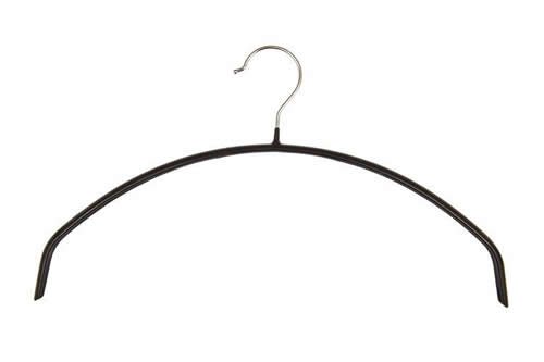 5 Caraselle Kleiderbügel, schwarz, gummiert, 40 cm